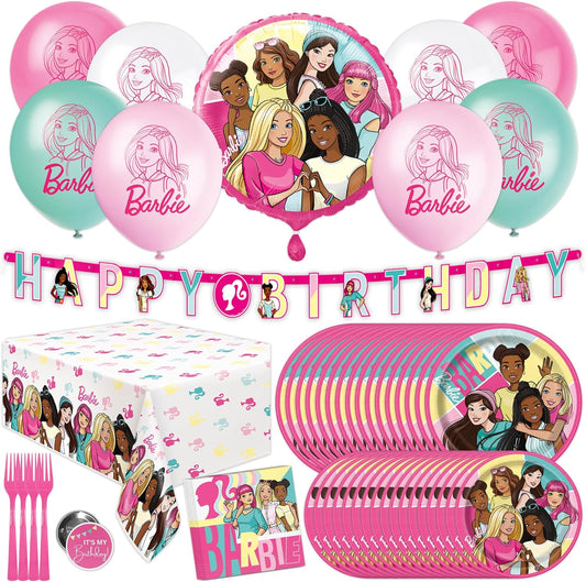 Barbie Birthday Party Decorations Set for 16 Guests - Fun & Easy