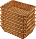 Wicker Bread Baskets 6 Pack 15.8 in Rectangle Serving Trays