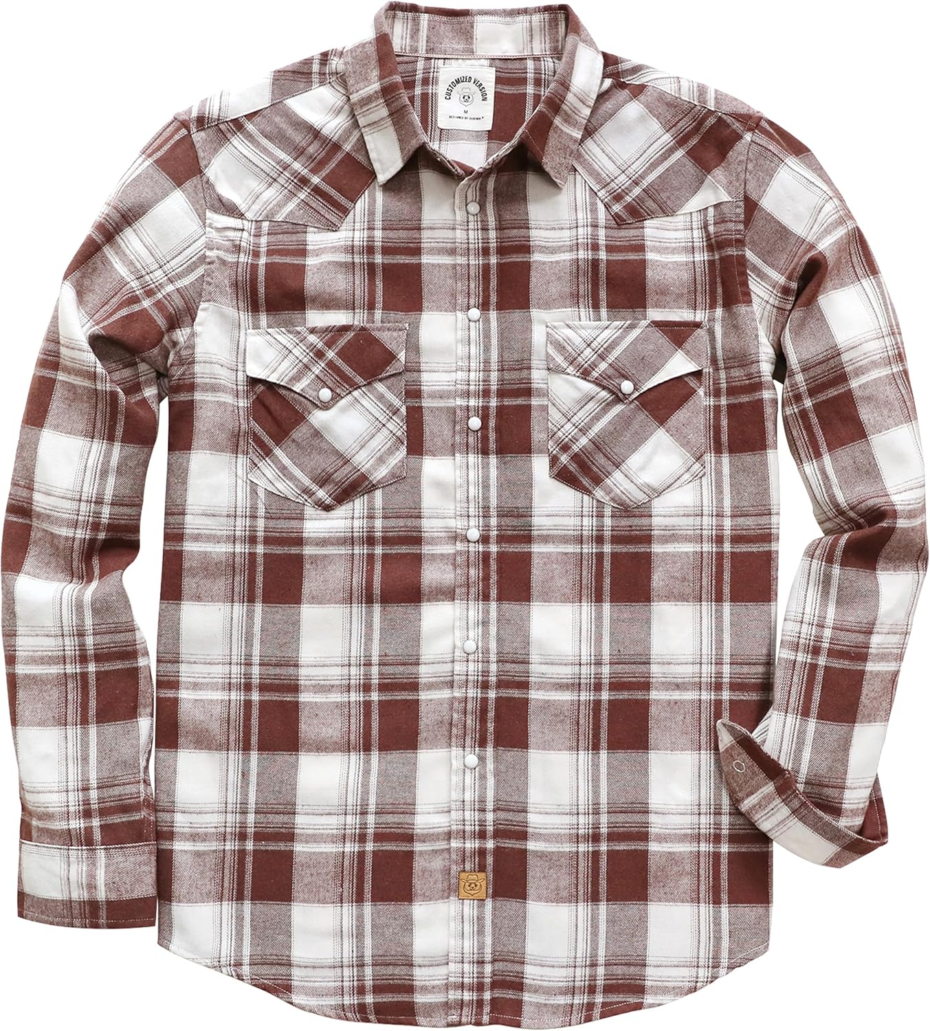 Dubinik Flannel Shirt for Men - Vintage Pearl Snap Western Style