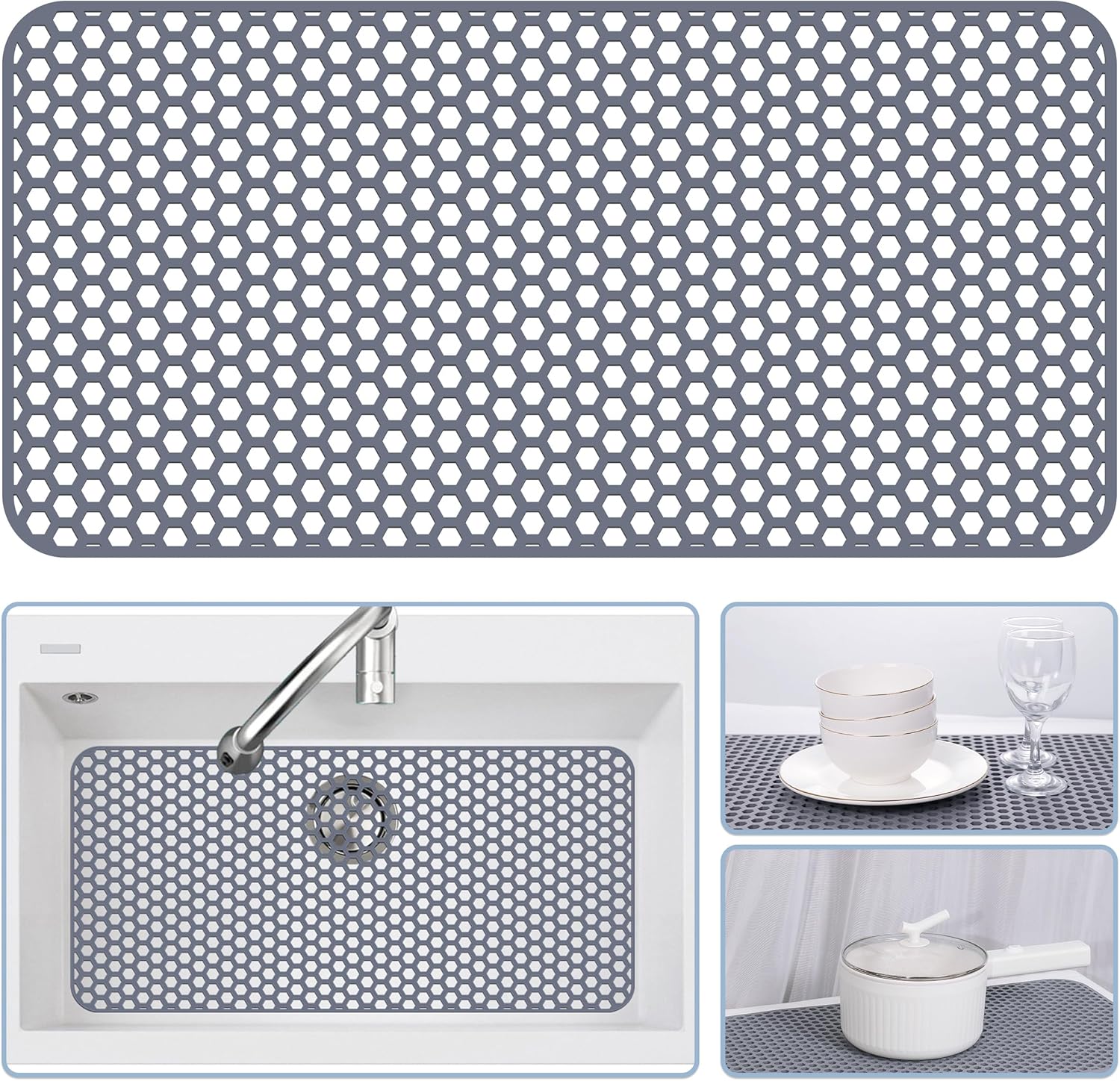 Silicone Sink Protectors for Kitchen Sink - Non-Slip Mat