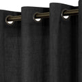 KOUFALL Black Curtains 108 in Long Sheer Linen Bronze Grommet Panels