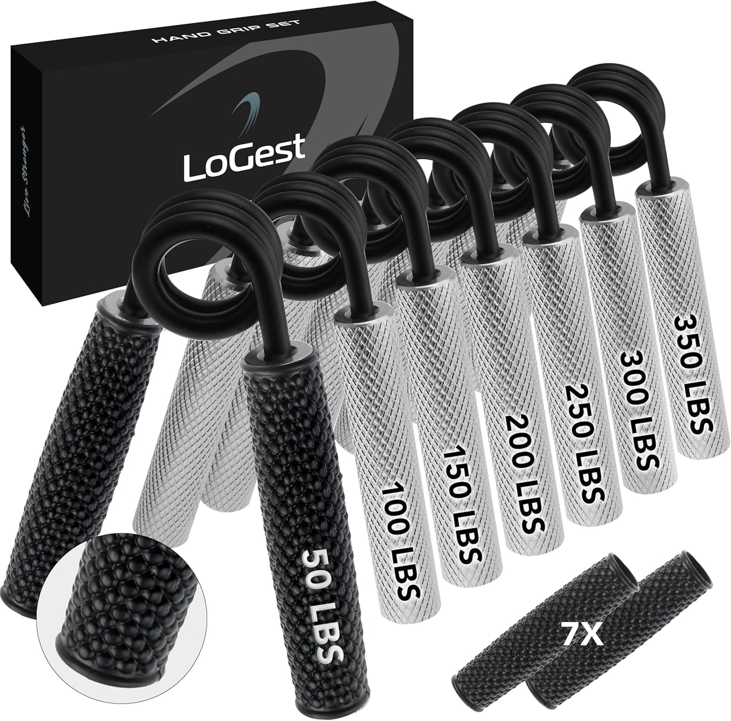 Logest Metal Hand Grip Set for Ultimate Grip Strength Training