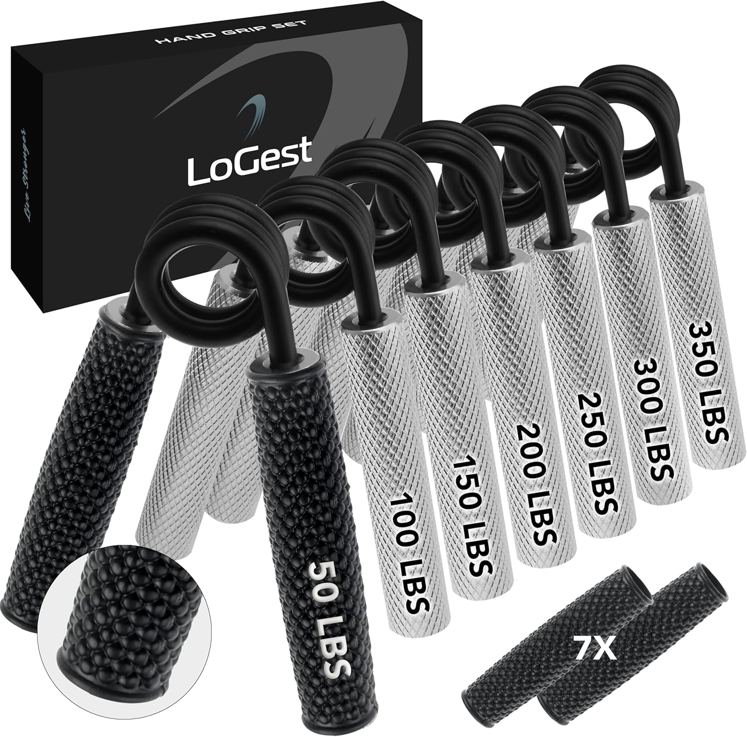 Logest Metal Hand Grip Set for Ultimate Grip Strength Training