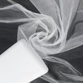 Timgle Tulle Fabric Roll 54 in by 100 yd - Bulk White Tulle for Crafts