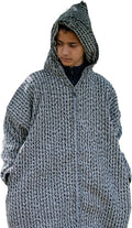 Striped Djellaba Sweater Coat Hoodie Caftan - Warm Handmade Wool These