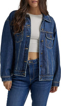 Wrangler Womens Relaxed Fit Girlfriend Denim Jacket - Oversized