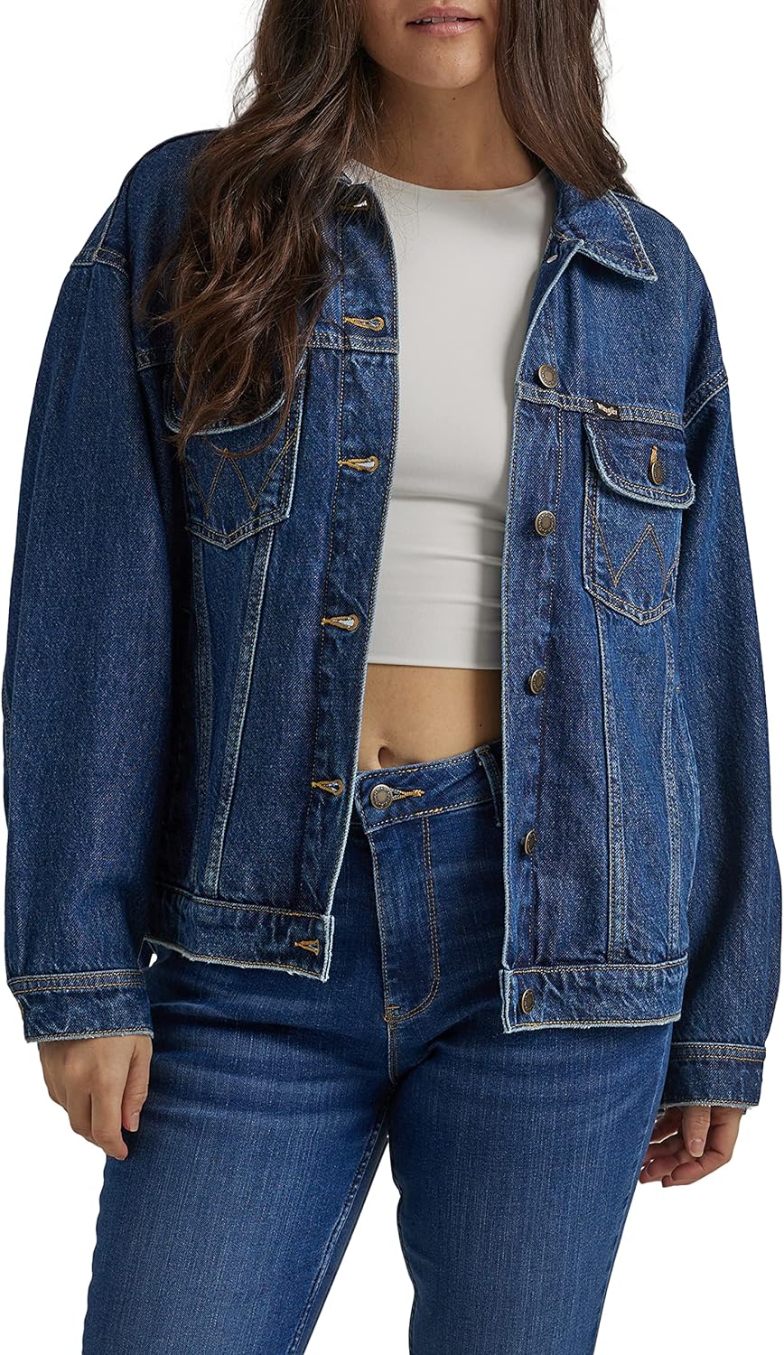 Wrangler Women's Relaxed Fit Girlfriend Denim Jacket Review