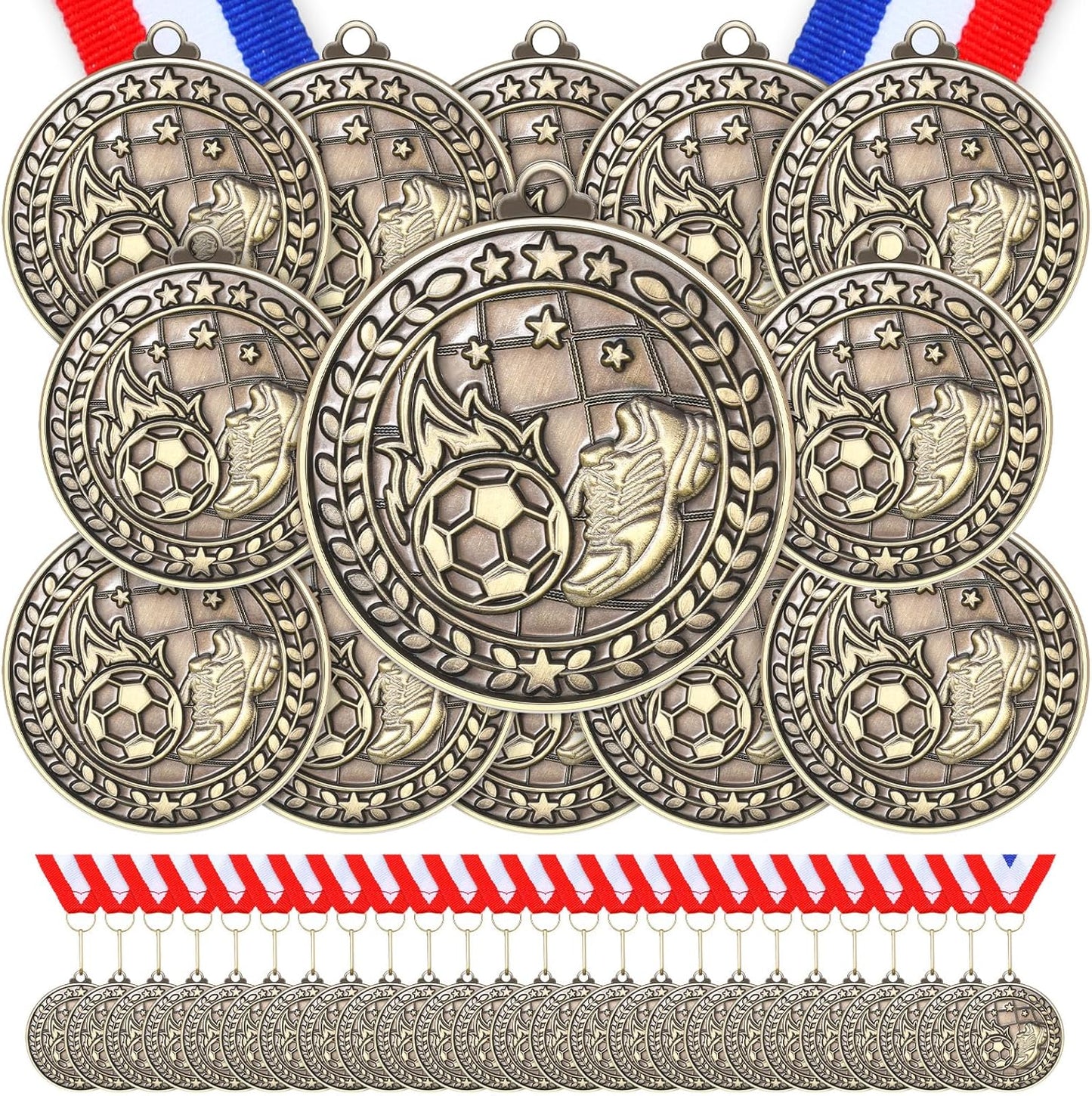 60 Pcs Gold Award Medals for Soccer Baseball Volleyball Events