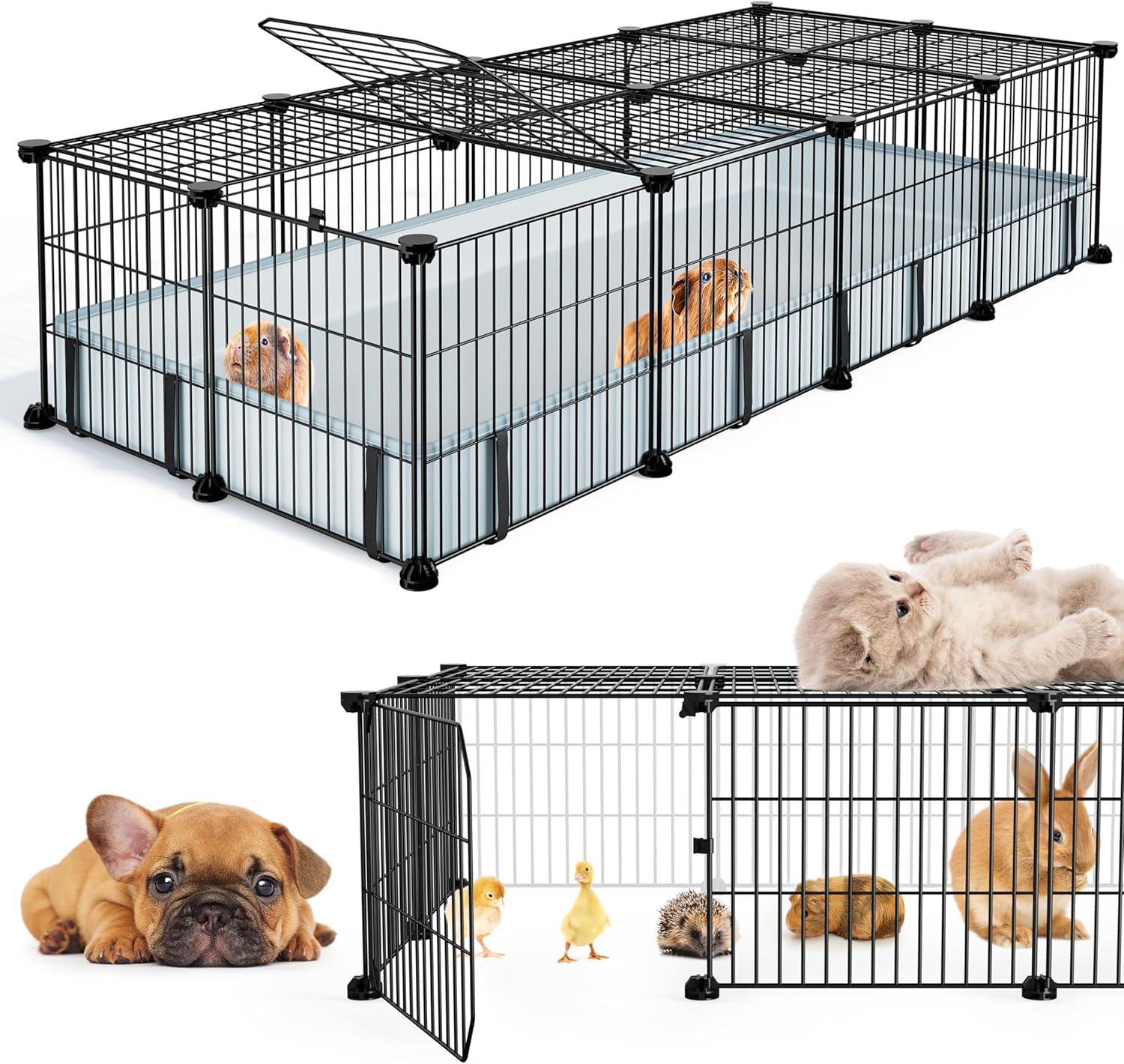 Spacious Guinea Pig Cages for 2 with Waterproof Mat and Design