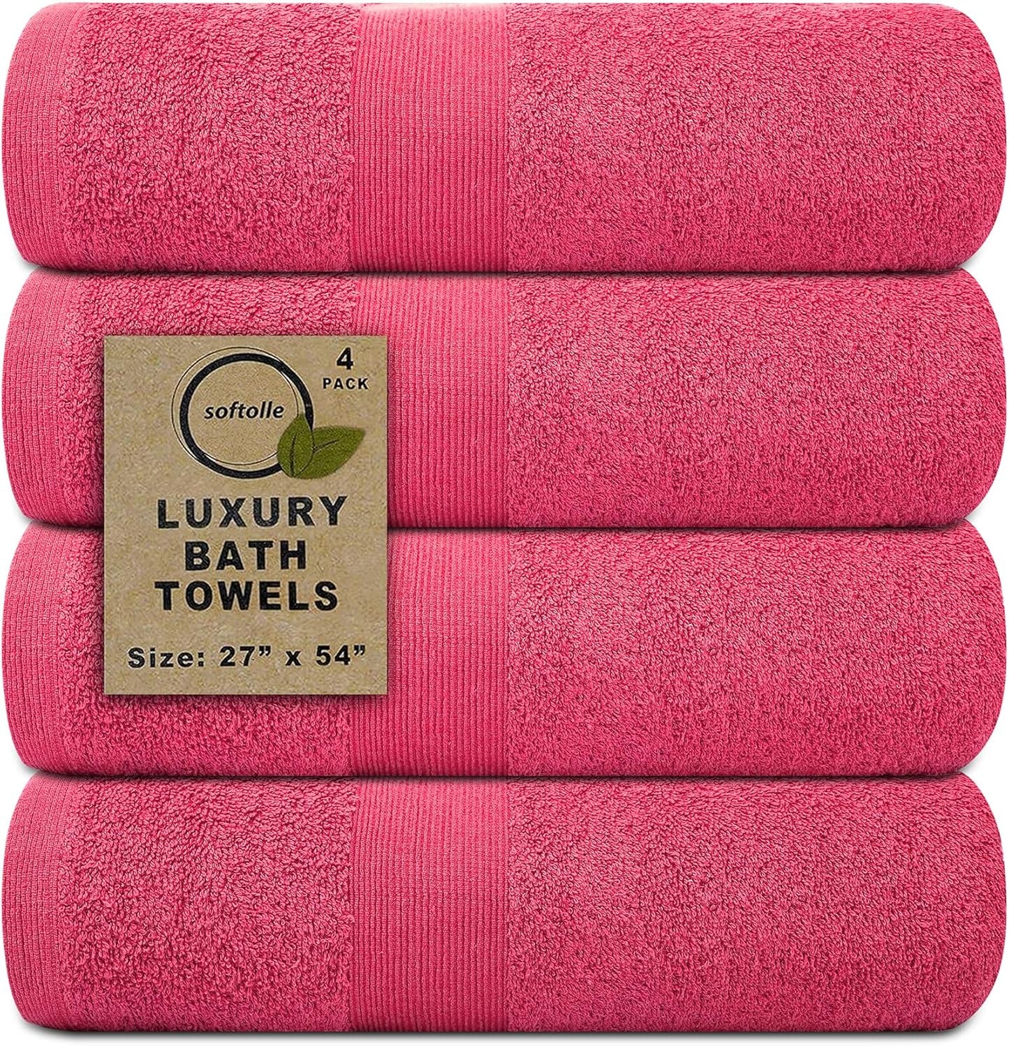 Softolle Luxury Bath Towels Set of 4 - Super Soft & Absorbent