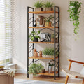 Industrial 5 Tier Tall Bookshelf for Modern Home Storage