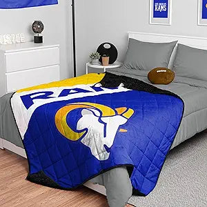 FOCO NFL Team Color Wordmark Weighted Blanket for Comfort