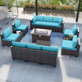 Kurapika 13 Pieces Patio Furniture Set with Fire Pit