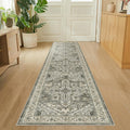 2x10 Long Runner Rug for Hallway - Washable Low Pile Runner