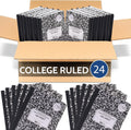Sturdy 200 Page Marble Composition Notebook | Pack of 24