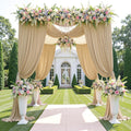 20ft x 12ft Wrinkle Free Beige Backdrop Curtain - Elegant 12ft Height