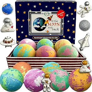 Galaxy Bath Bombs for Kids with Fun Planet Surprises Inside