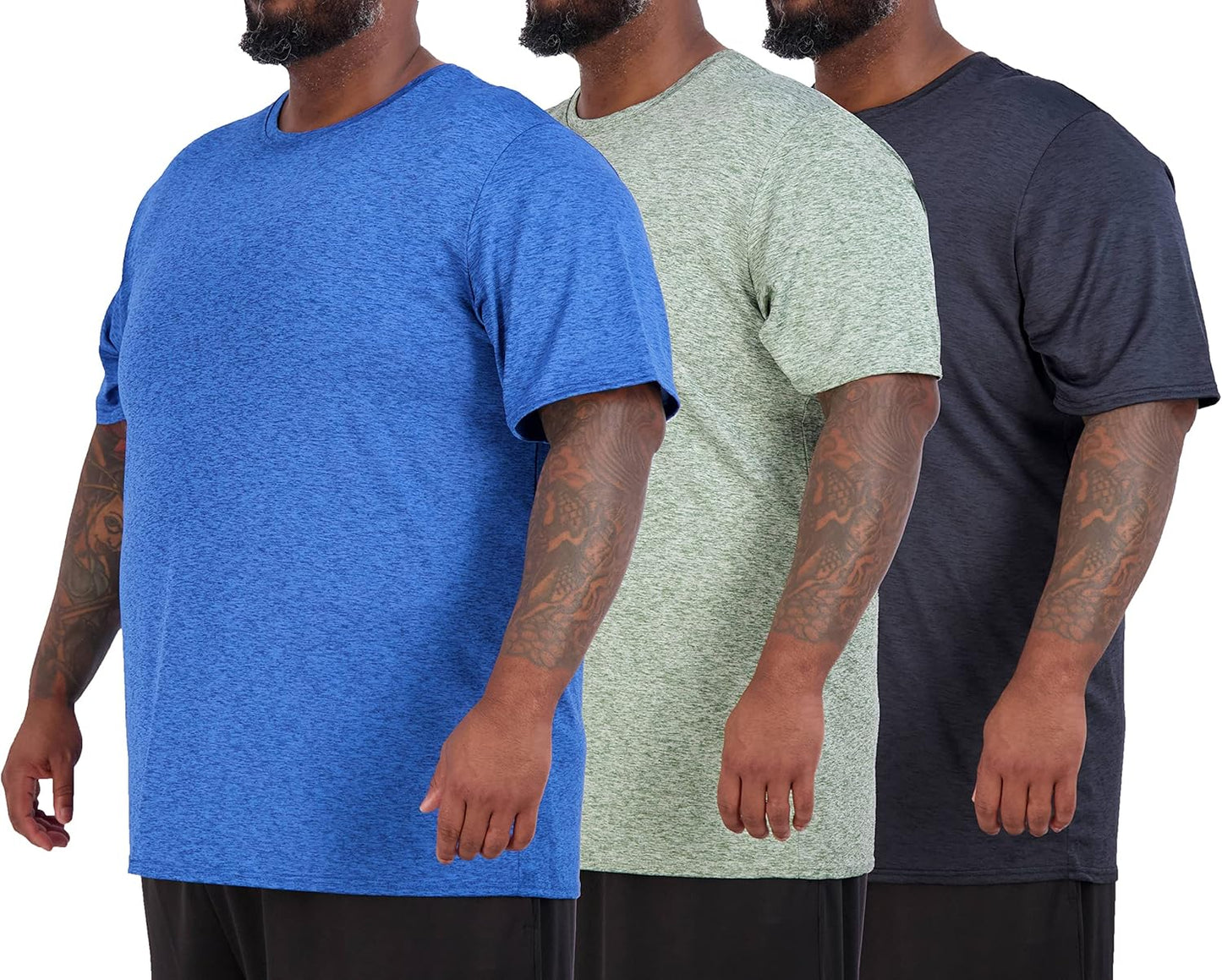 Real Essentials Big & Tall Tech Stretch T-Shirts for Comfort