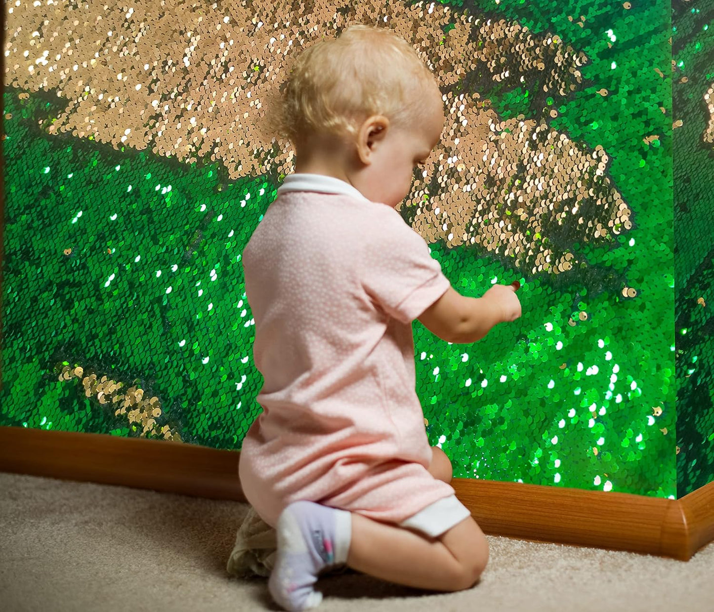 Sensory Wall Sequin Flip Fabric for Kids - Tactile Fidget Toys