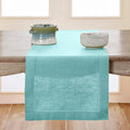 Solino Home Linen Aqua Blue Table Runner 14 x 108 in - Classic