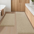 Luxury Chenille Toilet Rug Set 60x20 + 32x20 - Soft, Thick Comfort