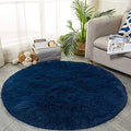 Area Rugs for Bedroom Living Room 4ft x 4ft Navy Blue Circle - Ultra