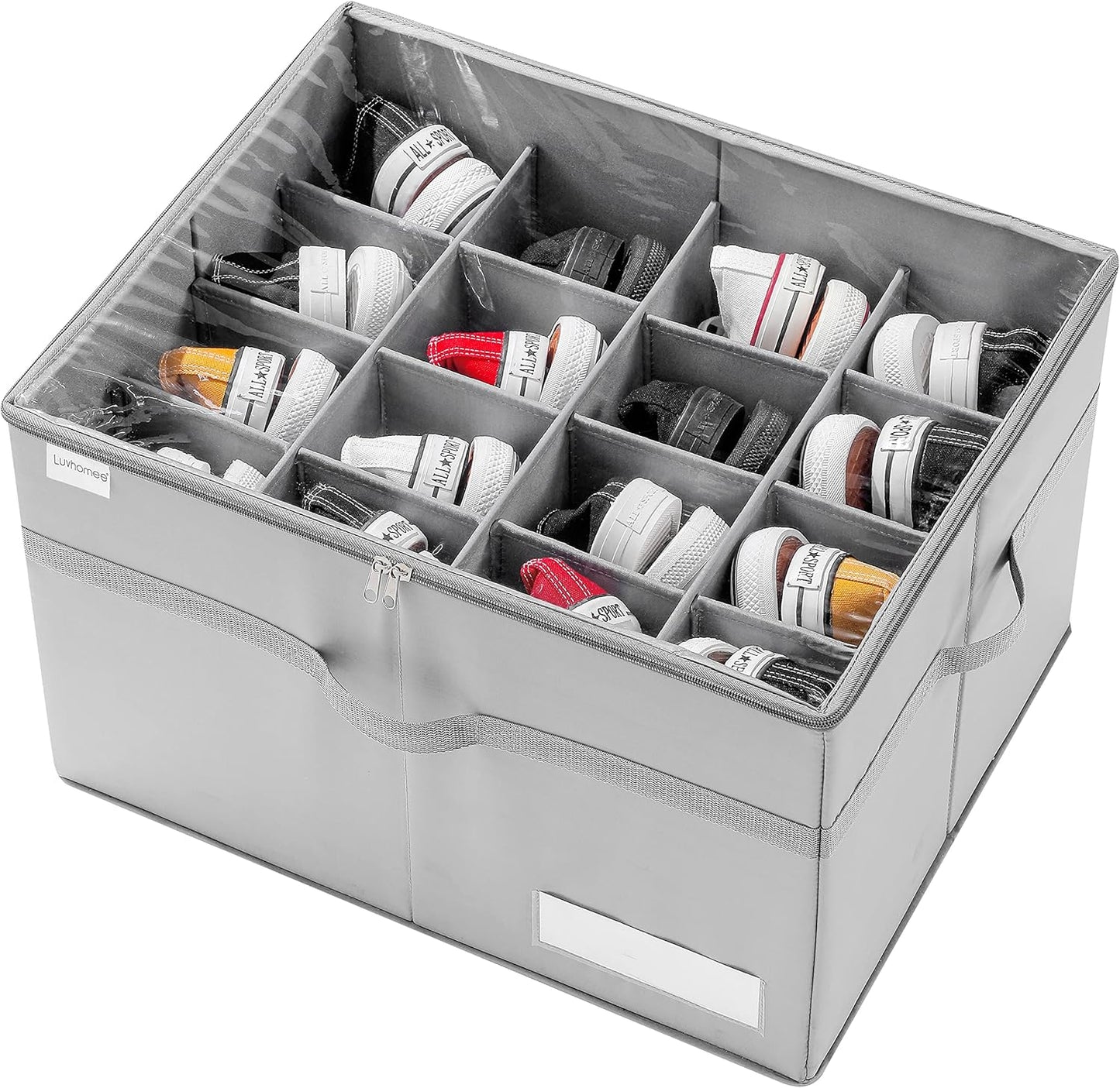 LUVHOMEE Large Shoe Organizer for Closet - 16 Pairs Storage