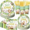 Funnymoom 400 Pcs Wild One Birthday Party Supplies Set