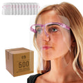 Face Shields with Pink Glasses Frames (Case of 500) - Full Face