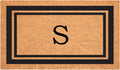 Monogram Doormat 24in x 48in Black Border - Oversized Coir Welcome