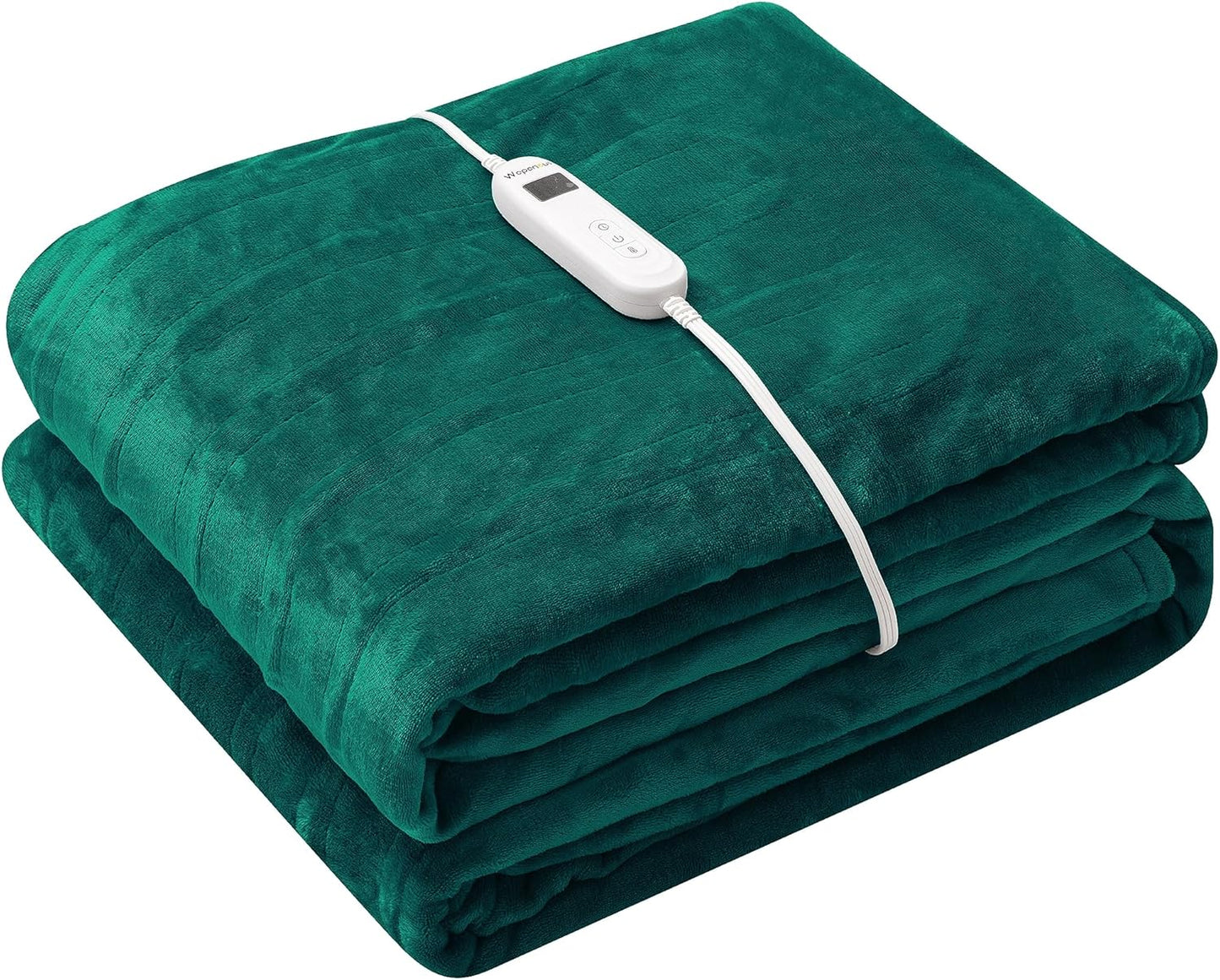 Wapaneus Foot Pocket Heated Blanket Electric Throw for Comfort