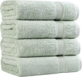 Egyptian Cotton 4-Piece Bath Towel Set Sage - Quick Dry Comfort