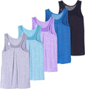 Real Essentials 5 Pack Women's Racerback Workout Tank Top - Mesh