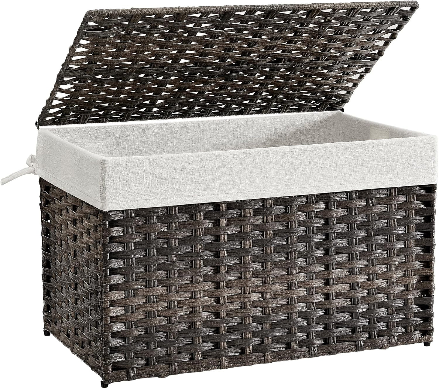 SONGMICS Storage Basket with Lid for Laundry and Blankets