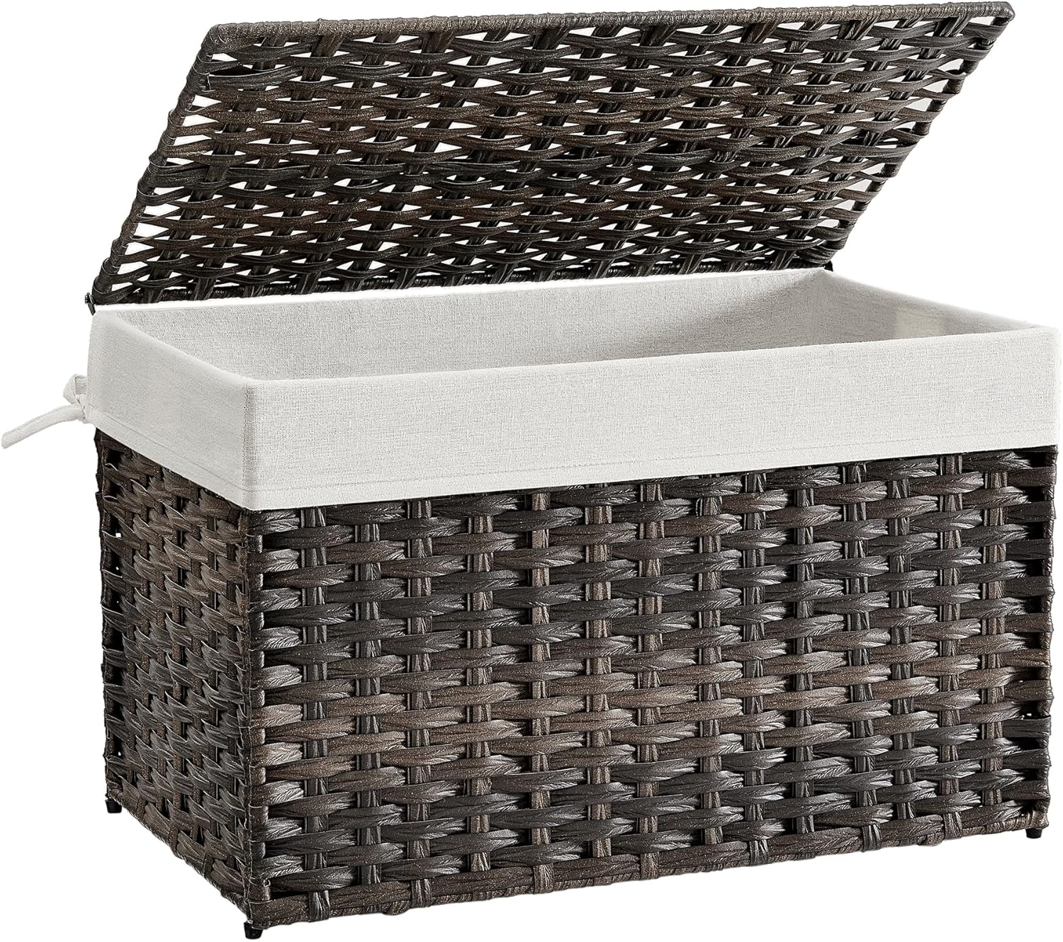 SONGMICS Storage Basket with Lid for Laundry and Blankets