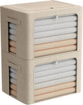 Extra Large Clothes Storage Bins Foldable Metal Frame Storage Box
