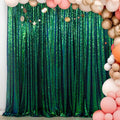 Iridescent Green Sequin Backdrop 5FTx10FT - Sparkling Photo Background