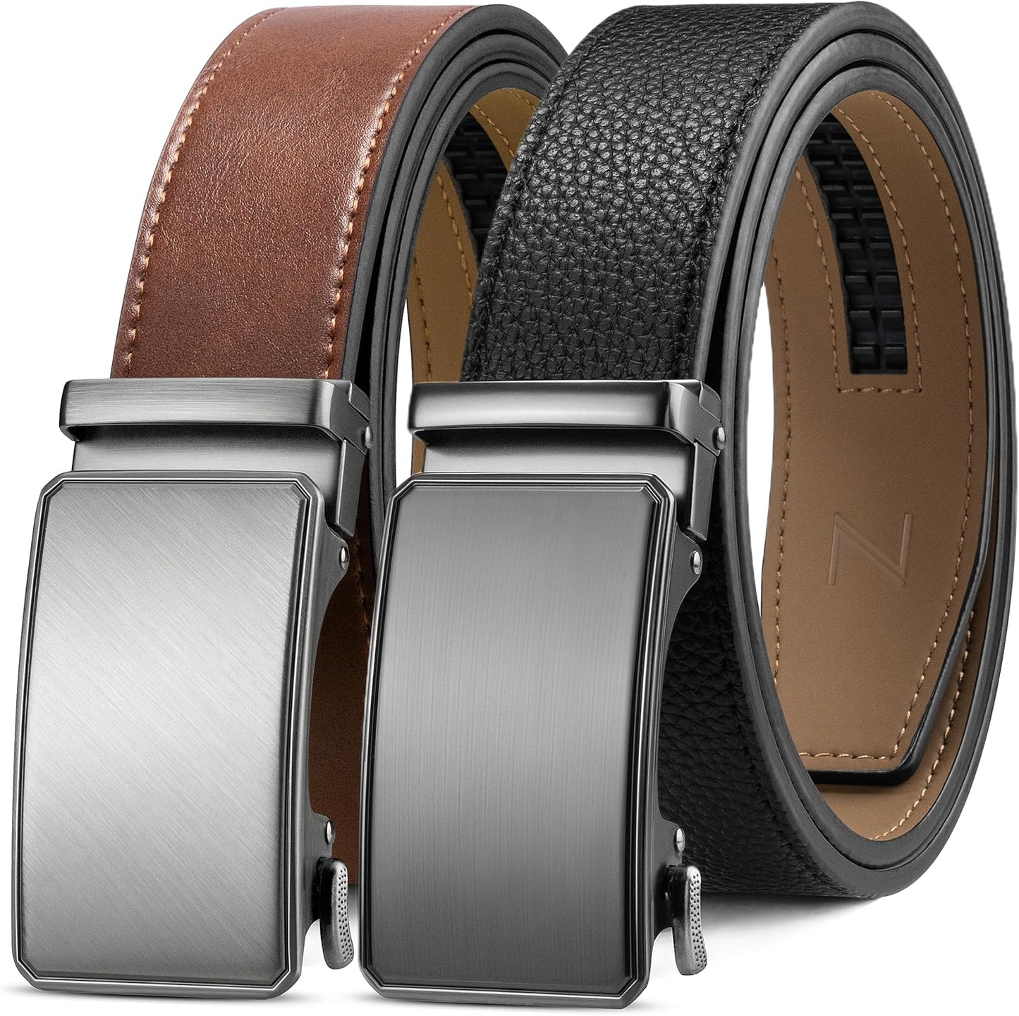 Zitahli Ratchet Belt for Men - Perfect Fit Leather Belts