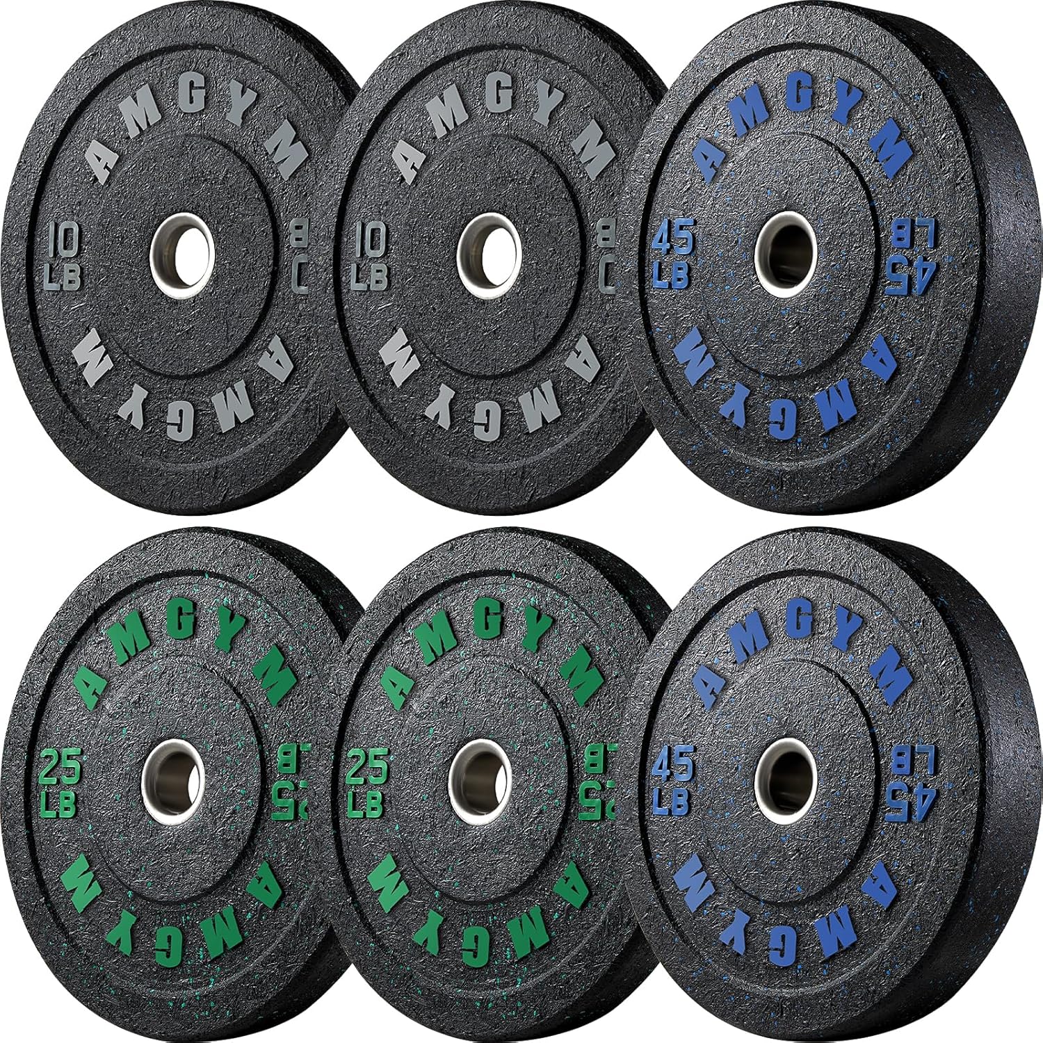 2 Inch Bumper Plates Set for Home Gym Strength Training