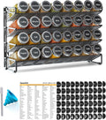 SpaceAid Spice Rack Organizer with 32 Jars - Compact 4-Tier Storage