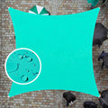 ColourTree Custom Size 7ft x 7ft Turquoise Waterproof Shade Sail