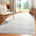 6 ft x 9 ft Grey Rag Rug - Handmade Boho Cotton Area Rug