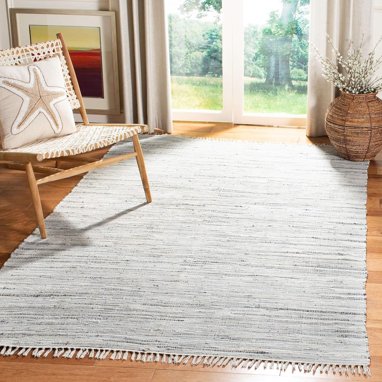 SAFAVIEH Rag Rug Collection Area Rug - Handmade Boho Stripe