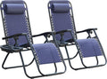 Homall Set of 2 Blue Zero Gravity Chairs - Ultimate Outdoor Relaxation