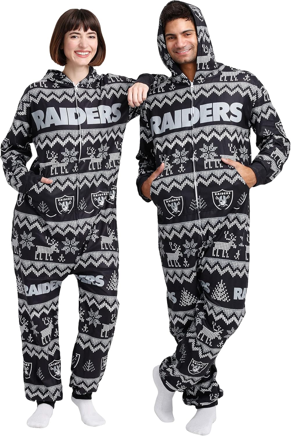 FOCO NFL Team Logo Pajamas One Piece Onsie for Cozy Comfort