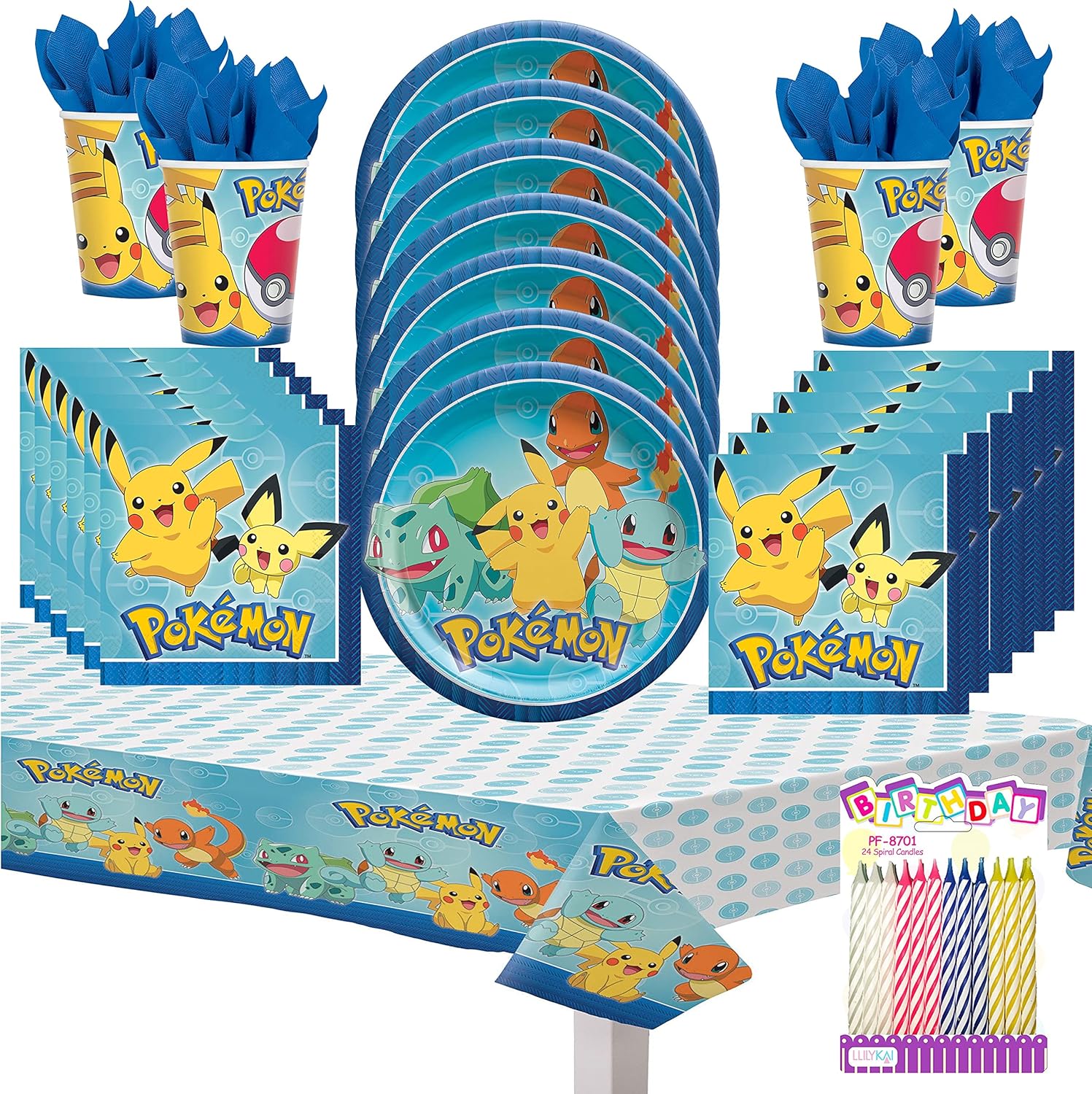 Complete Pokemon Party Supplies Pack for 16 Guests