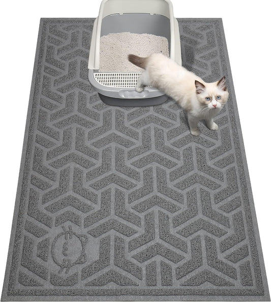 UPSKY Large Cat Litter Mat - Soft on Paws, Waterproof, Scatter Control