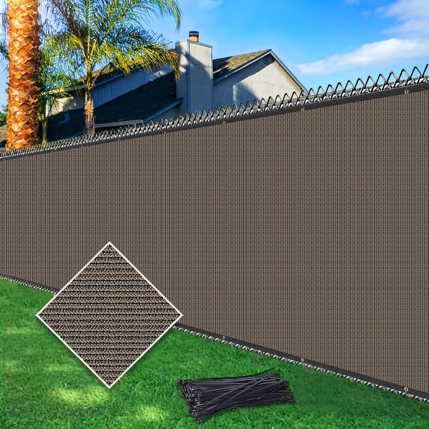 4ftx50ft Heavy Duty Fence Privacy Screen for Outdoor Use
