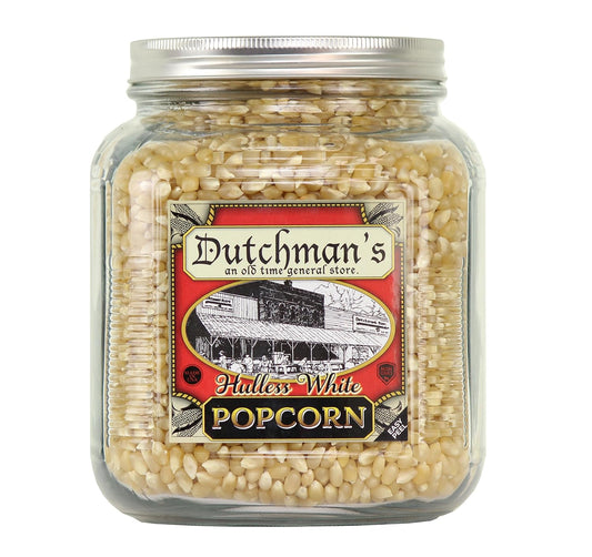 Dutchman's Hulless Popcorn Kernels in Decorative Jar - 4 lbs