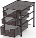 Stackable 3 Tier Sliding Basket Organizer Drawer - Space-Saving